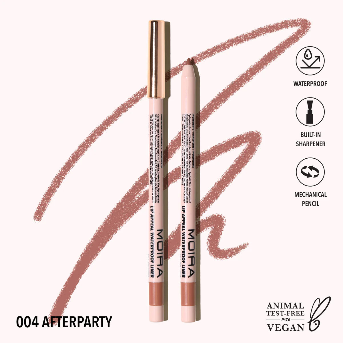 Moira Lip Appeal Waterproof liner-004,Afterparty